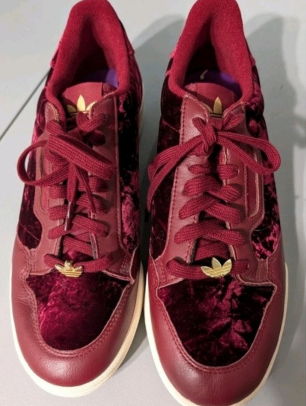 Adidas CONTINENTAL 80 Collegiate Burgundy Royal Velvet EH0173 Shoes Men's 10.5